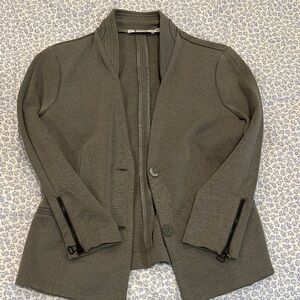 T by Alexander Wang Gray Blazer with Zipper Details